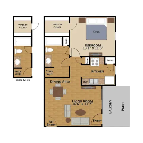 Reserve at Bankside Apartments Houston Apartment Floor Plan 2