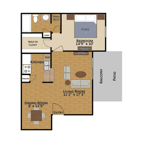 Reserve at Bankside Apartments Houston Apartment Floor Plan 3