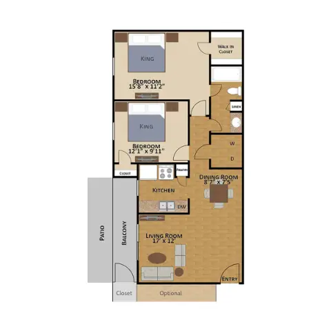 Reserve at Bankside Apartments Houston Apartment Floor Plan 5