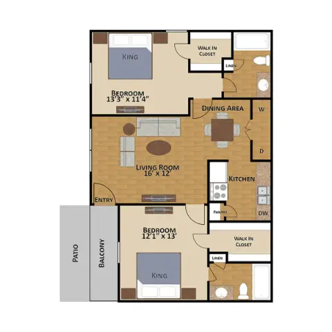 Reserve at Bankside Apartments Houston Apartment Floor Plan 7