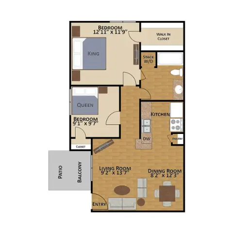 Reserve at Bankside Apartments Houston Apartment Floor Plan 9