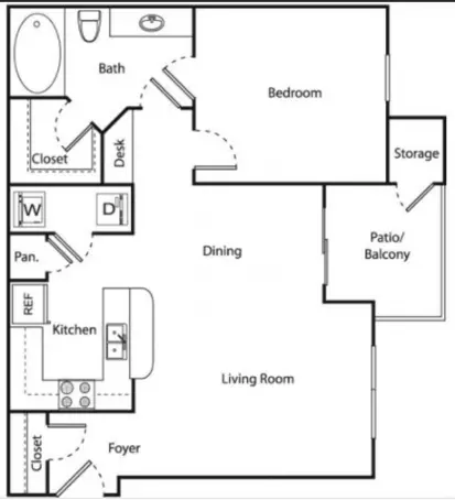 Reserve at Fountain Lake Houston Apartment Floor Plan 3