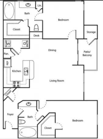 Reserve at Fountain Lake Houston Apartment Floor Plan 5