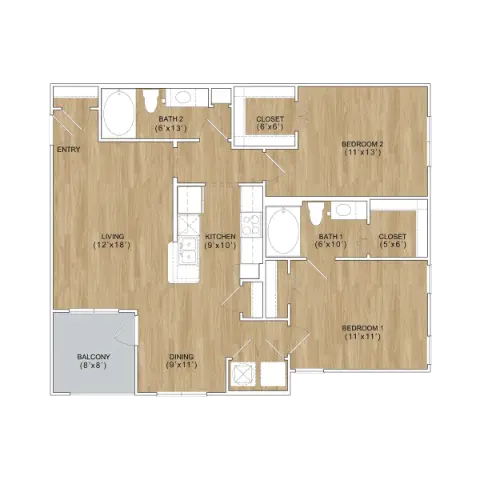 Retreat at Riverstone Houston Apartment Floor Plan 10