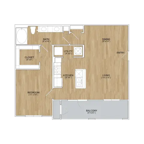 Retreat at Riverstone Houston Apartment Floor Plan 4