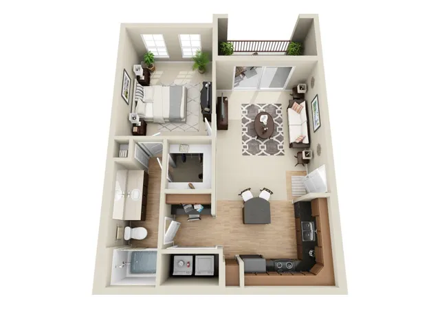 Sorrento at Tuscan Lakes Houston Apartment Floor Plan 1