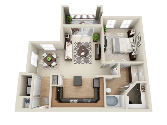 Sorrento at Tuscan Lakes Houston Apartment Floor Plan 3