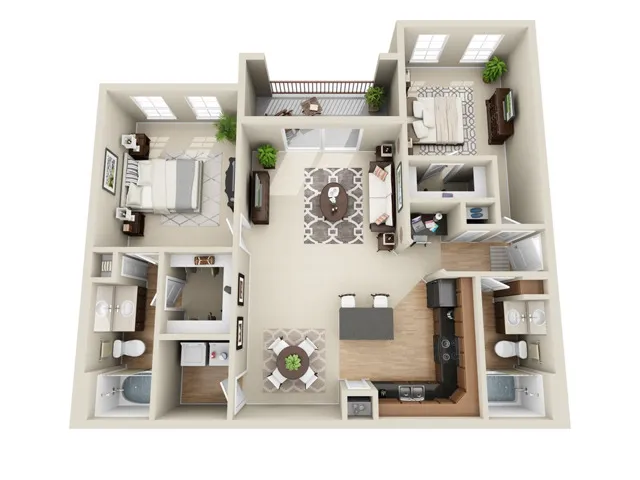 Sorrento at Tuscan Lakes Houston Apartment Floor Plan 5