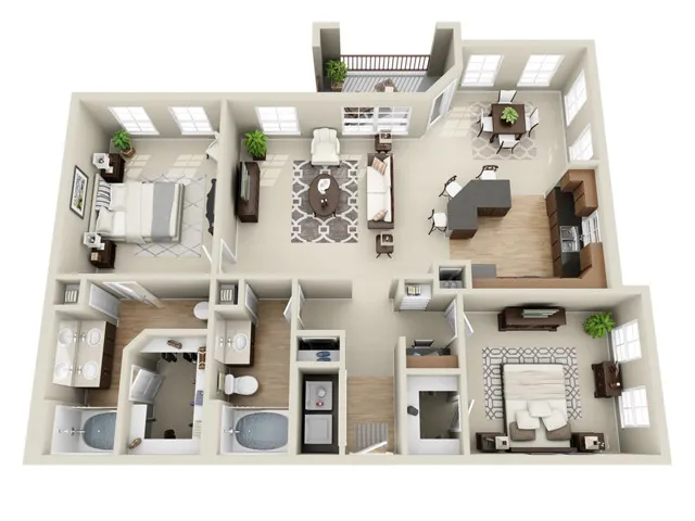 Sorrento at Tuscan Lakes Houston Apartment Floor Plan 7