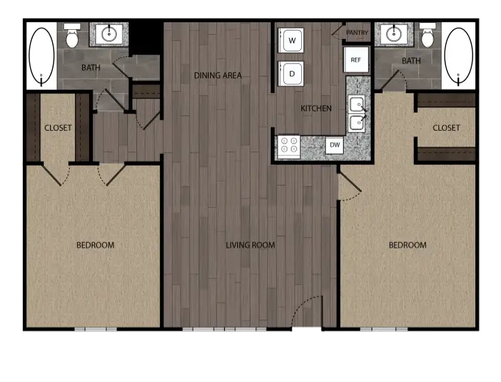 Southwest Village Houston Apartments Floorplan 3