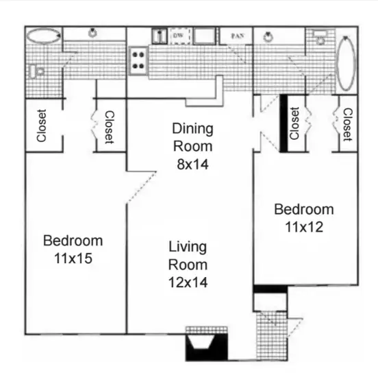 SunBlossom at Woodlake Houston Apartments Floor Plan 8