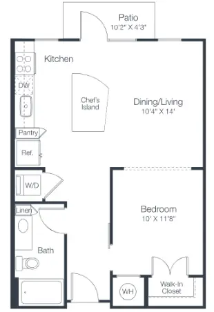 Tate Tanglewood Houston Apartments Floor Plan 1