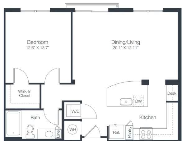 Tate Tanglewood Houston Apartments Floor Plan 16