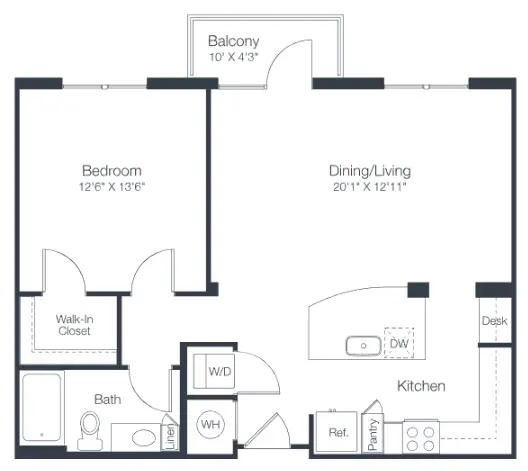 Tate Tanglewood Houston Apartments Floor Plan 17