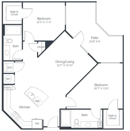 Tate Tanglewood Houston Apartments Floor Plan 24