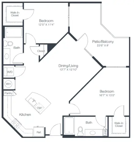Tate Tanglewood Houston Apartments Floor Plan 25