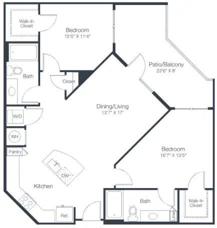 Tate Tanglewood Houston Apartments Floor Plan 26