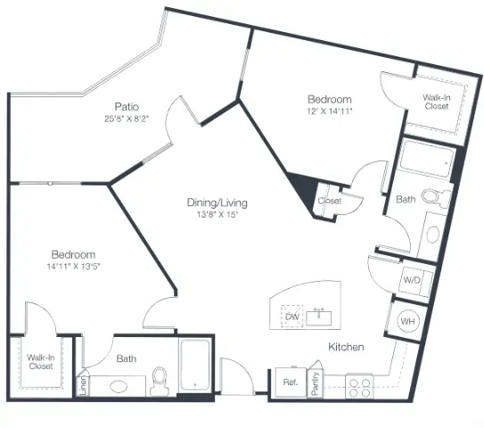 Tate Tanglewood Houston Apartments Floor Plan 27