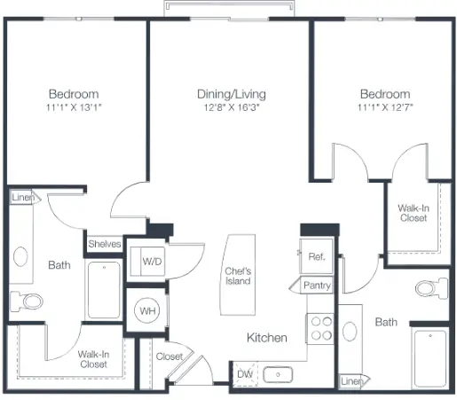 Tate Tanglewood Houston Apartments Floor Plan 30
