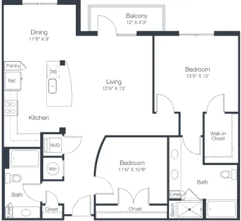Tate Tanglewood Houston Apartments Floor Plan 31
