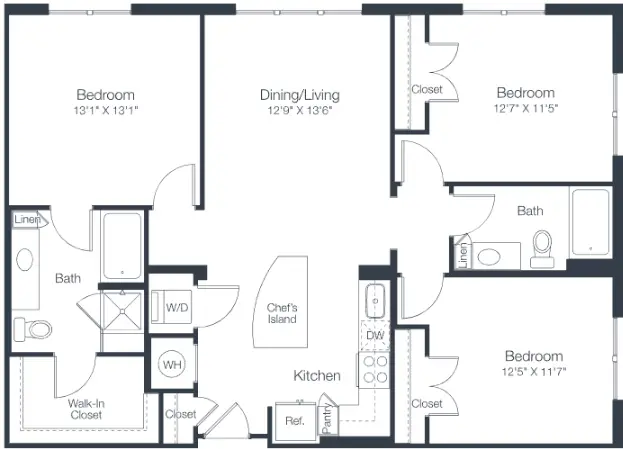 Tate Tanglewood Houston Apartments Floor Plan 33