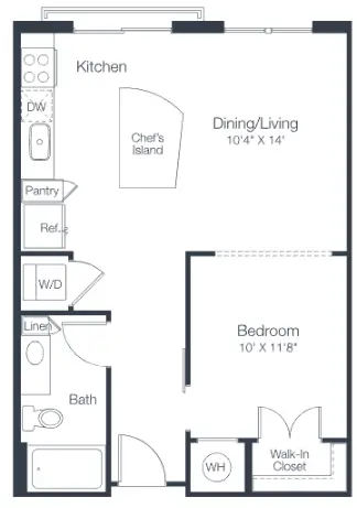 Tate Tanglewood Houston Apartments Floor Plan 4