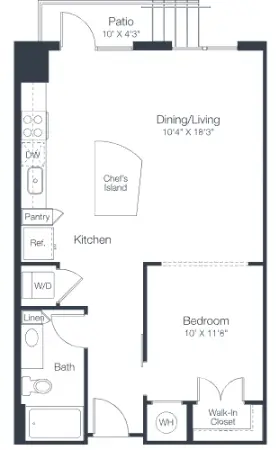 Tate Tanglewood Houston Apartments Floor Plan 5