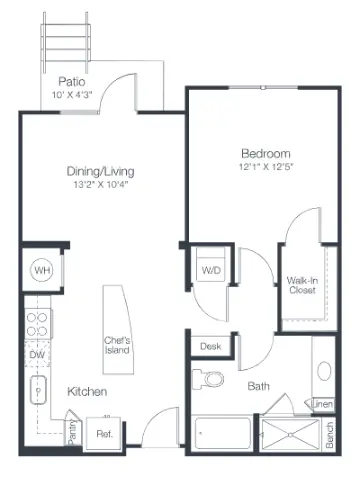 Tate Tanglewood Houston Apartments Floor Plan 6