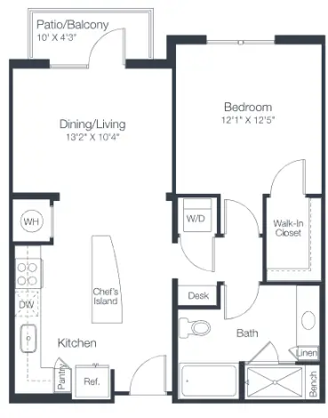 Tate Tanglewood Houston Apartments Floor Plan 7
