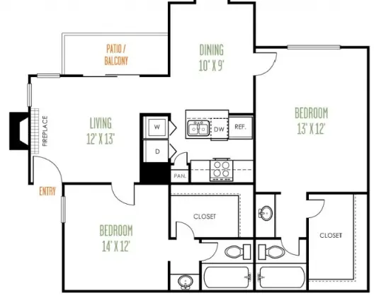 The Argyle Apartments Houston Apartments Floorplan 6