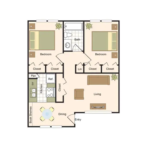 The Bordeaux Tanglewood Apartments Houston Apartments Floor Plan 4