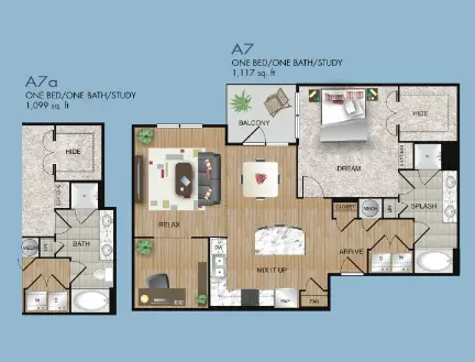The Dawson Houston Apartments Floor Plan 12
