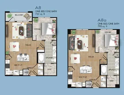 The Dawson Houston Apartments Floor Plan 14