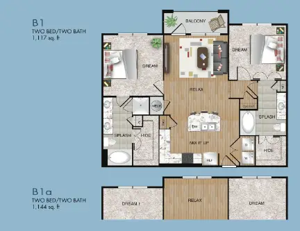 The Dawson Houston Apartments Floor Plan 15