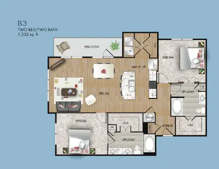 The Dawson Houston Apartments Floor Plan 17