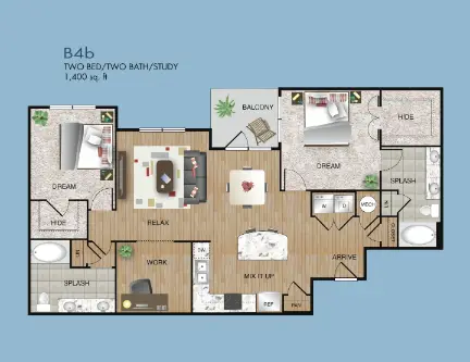 The Dawson Houston Apartments Floor Plan 19