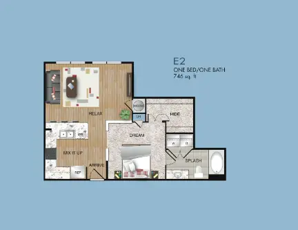 The Dawson Houston Apartments Floor Plan 2