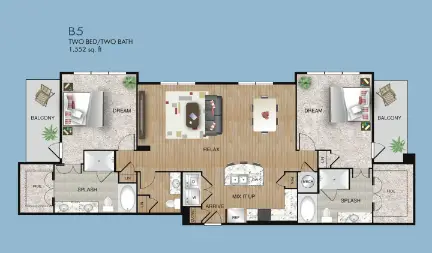 The Dawson Houston Apartments Floor Plan 20