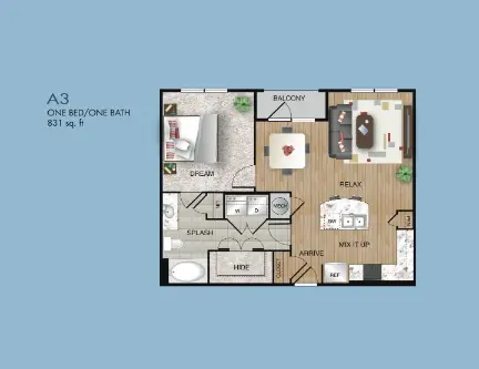The Dawson Houston Apartments Floor Plan 7
