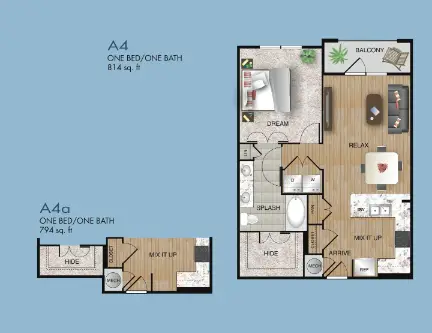 The Dawson Houston Apartments Floor Plan 8