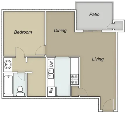 The Landing at Westchase Houston Apartments Floor plan 3