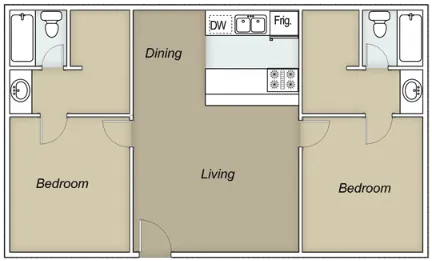 The Landing at Westchase Houston Apartments Floor plan 4