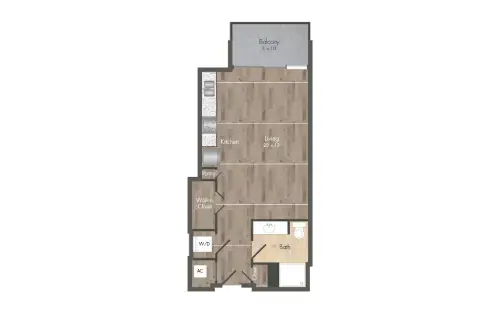 The McAdams at Memorial City Houston Apartments Floor Plan 2