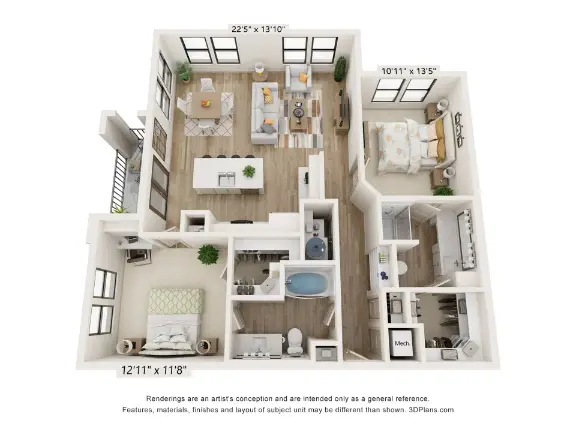 The Vic at Jordan Ranch Houston Apartments Floor Plan 7