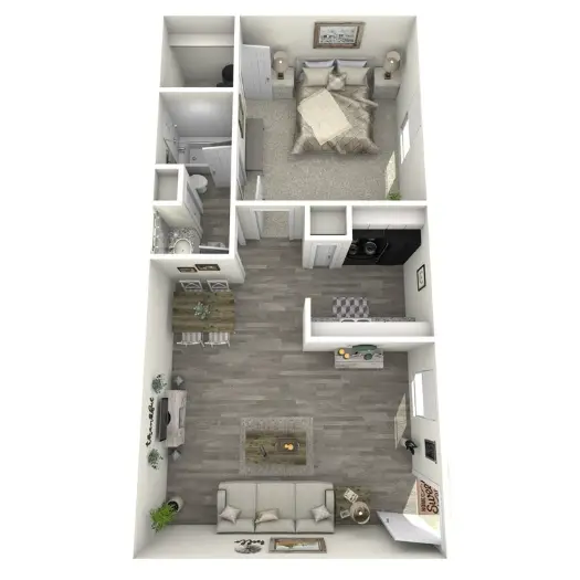 The Willows Houston Apartment Floor Plan 1