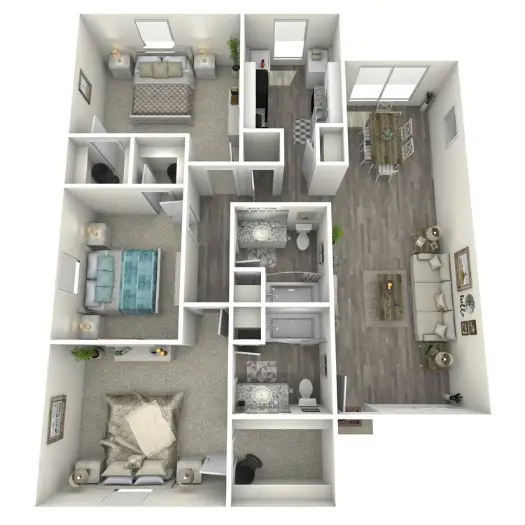 The Willows Houston Apartment Floor Plan 11