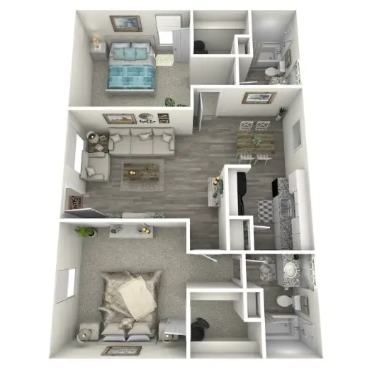 The Willows Houston Apartment Floor Plan 8