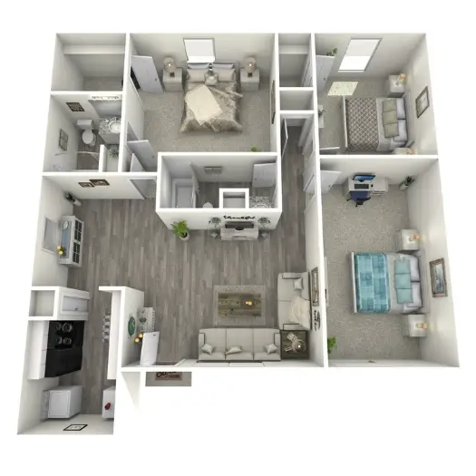 The Willows Houston Apartment Floor Plan 9