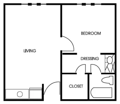 Treemont Senior Living Houston Apartment Floor Plan 10