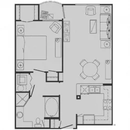 Tuscany Court Apartments Houston Apartments Floor Plan 1